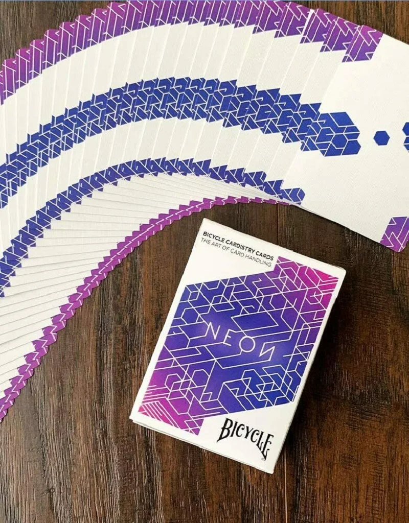 Bicycle Neon Playing Cards Purple Deck USPCC Cardistry Cards Poker Size Magic Tricks Props for Magician