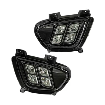 

beler NEW 1Pair 4-Eyes Fog Light Lamp LED DRL w/ Connector fit for Kia Sorento 2016 2017 2018