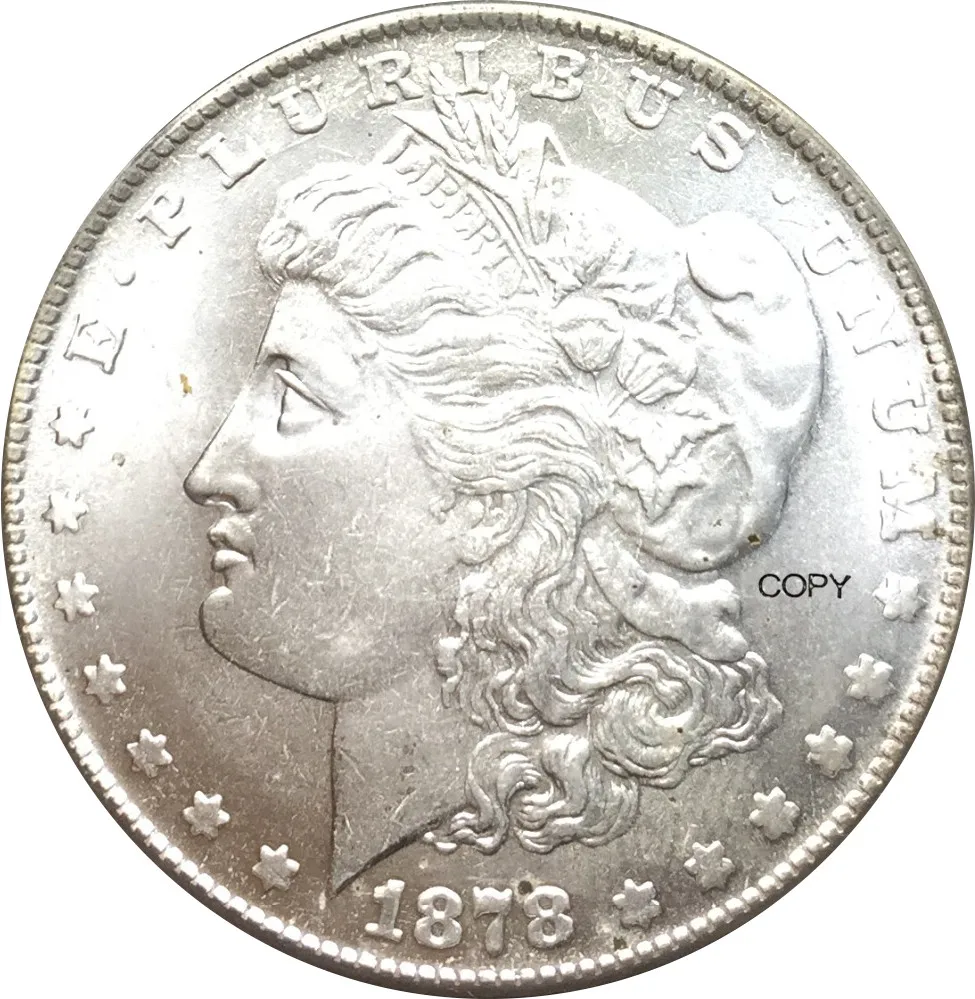 Развязанная копия монеты Моргана США один доллар 1878 куб. См купроникель