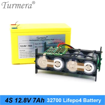 

Turmera 32700 Lifepo4 Battery Pack 4S1P 12.8V 7Ah with 4S 40A Balancing BMS for Electric Boat and Uninterrupted Power Supply 12V