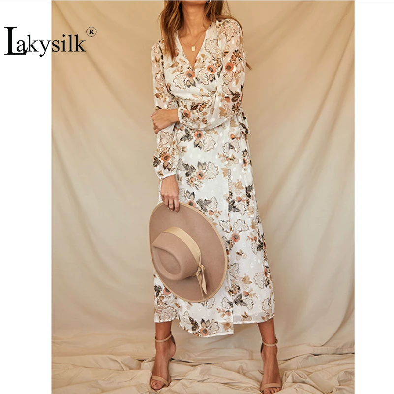 White Print Dress Summer One Slice Lace ...