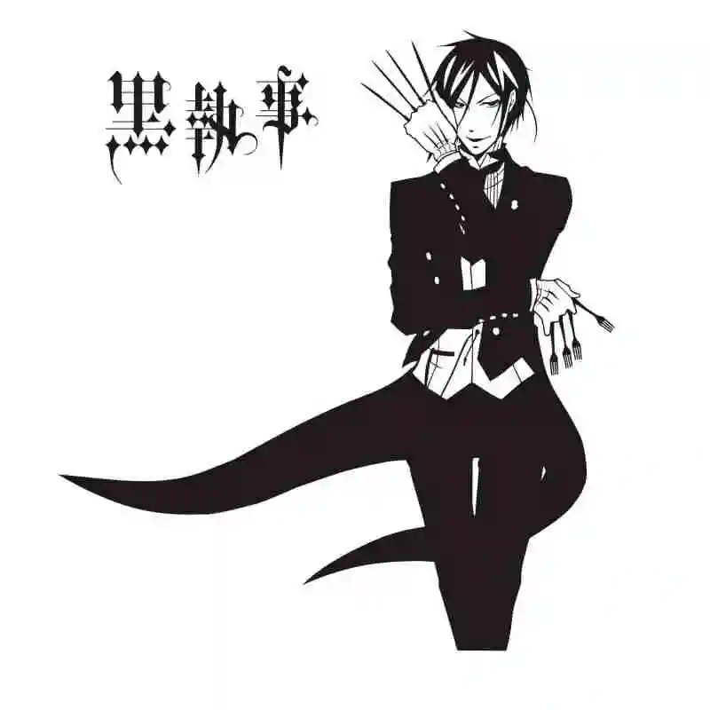 Pegatina Black Butler Sticker Anime Cartoon Sebastian Michaelis Car Decal Sticker Vinyl Wall Stickers  Decor Home Decoration