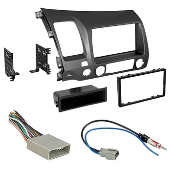 

Double Din Car Radio Dash Kit + Wiring Harness for 2006-2011 Honda Civic
