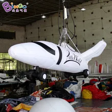 Декоративный 2,5 метров надувной самолет для украшения выставки/висячая модель самолета воздушный шар для демонстрации игрушек