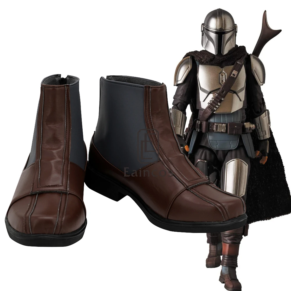 

Movie The Mandalorian Cosplay Halloween Party Shoes Fancy Custom-made Boots