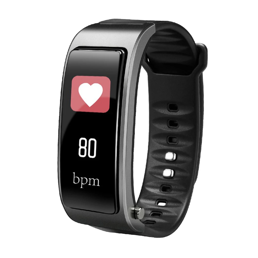 2 в 1 умный браслет с Bluetooth наушником монитор сердечного ритма спортивные часы DU55 - Цвет: Silver Y3