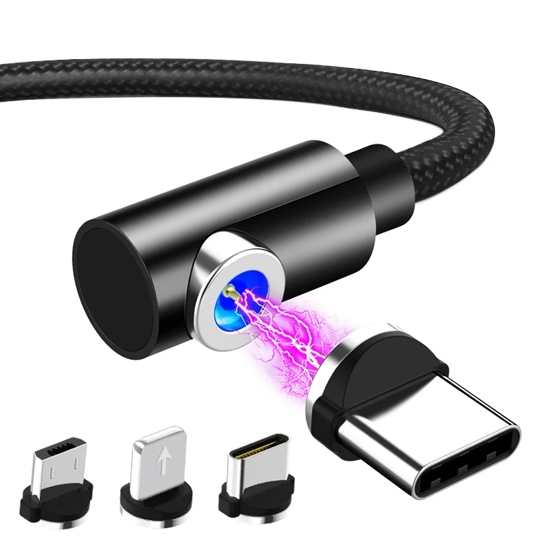 Магнитный кабель Micro USB Тип C 8 Pin зарядный для iPhone XS 6 Samsung зарядное устройство