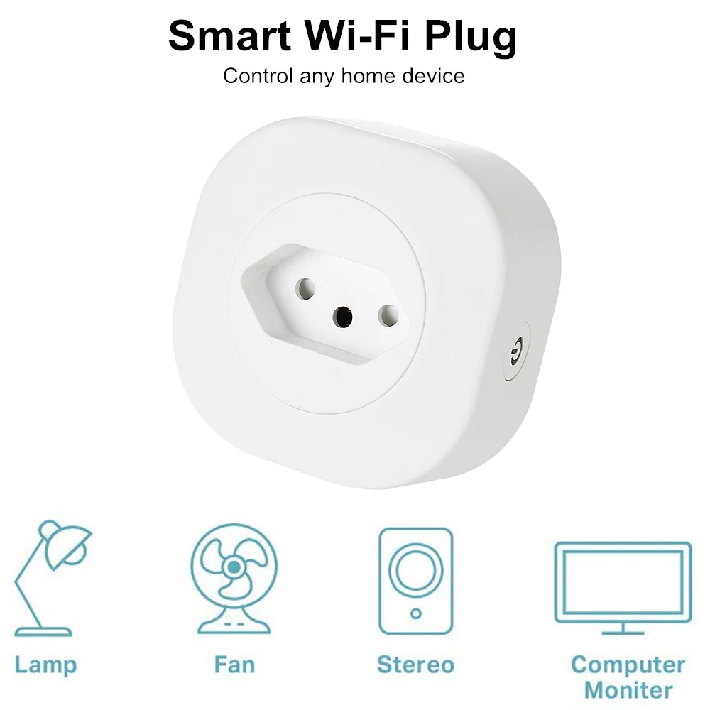 ACCKIP Бразилия Wi-Fi умная розетка BR Plug Tuya APP дистанционное управление синхронизации tomada inteligente brasil automacao