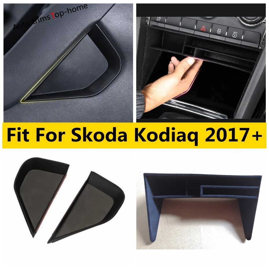 Side Center Control Aufbewahrung sbox Organizer Spalt platte Dekoration Abdeckung  Verkleidung passend für Skoda Kodiaq 2017-2022 Innen zubehör - AliExpress