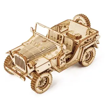 

Creative DIY 3D Wooden Classic SUV Nostalgia Racing car Puzzle Model DIY Educational Games Toys For Children Teens Adult