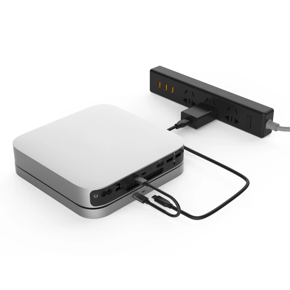 Hub USB-C con Carcasa de Disco Duro para Mac Mini M1, estación de  Acoplamiento Tipo C con Ranura SATA SSD/HDD, Puerto Dual USB 3.0/2.0,  lectores de Tarjetas TF/SD, Compatible con Mac Mini