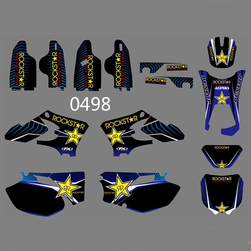 

For YAMAHA WR250F WR450F 2005 2006 Graphics Decals Stickers Custom Number Name 3M Full Motorcycle Backgrounds Accessories