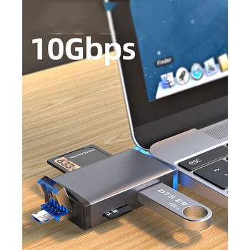 

6 In 1 USB C Hub for Macbook Pro USB Hub 3.0 Adapter PD HDMI RJ45 TF SD Thunderbolt Type C Hub For MacBook iPad Splitter Dock