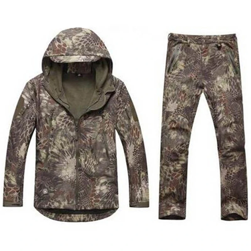 TAD Sharkskin Softshell мужская одежда куртка и брюки Военная Униформа Кемпинг Туризм флисовая куртка ветровка
