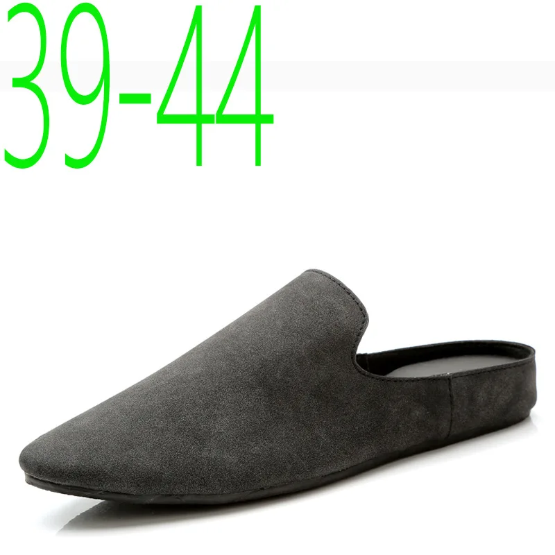 

Slipper Men's Summer Slip-on Lazy chao tuo Korean-style Casual Semi-Slipper Anti-slip No Heel Moccosins MEN'S Sandals