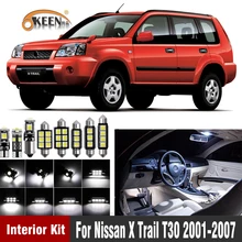 9 adet hata ücretsiz LED araba İç Dome harita tavan ışığı kiti Nissan X Trail için T30 2001 2002 2003 2004 2005 2006 2007(China)