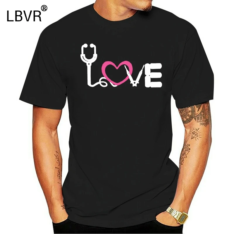 Забавная мужская футболка Love Medical подарок для медсестры и врача черная