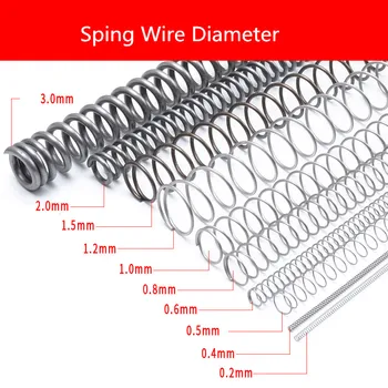 

Compression Spring Wire Dia. 1.2-3.0mm Wire Dia. Length 300mm Long Springs OD 8-32MM(Choose size in description)