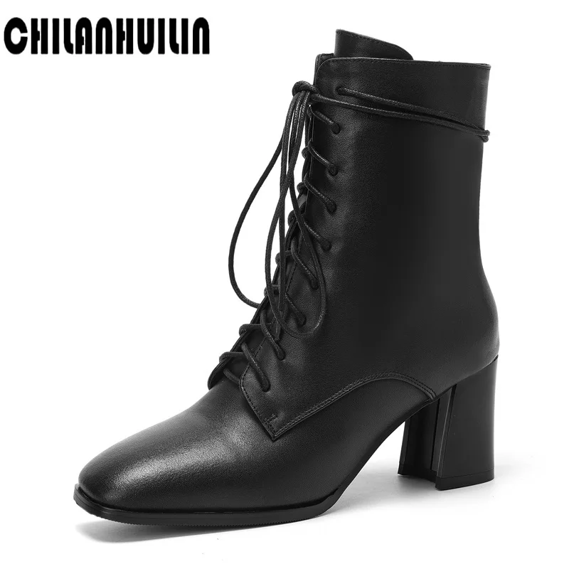 Ботинки martens из натуральной кожи женская обувь новые черные ботильоны для женщин