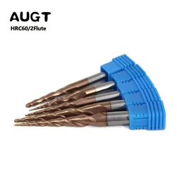 Augut hrc60 fresa de ponta afunilada, fresa de esfera, carboneto de tungstênio sólido, máquina cnc de gravação cone, madeira, metal
