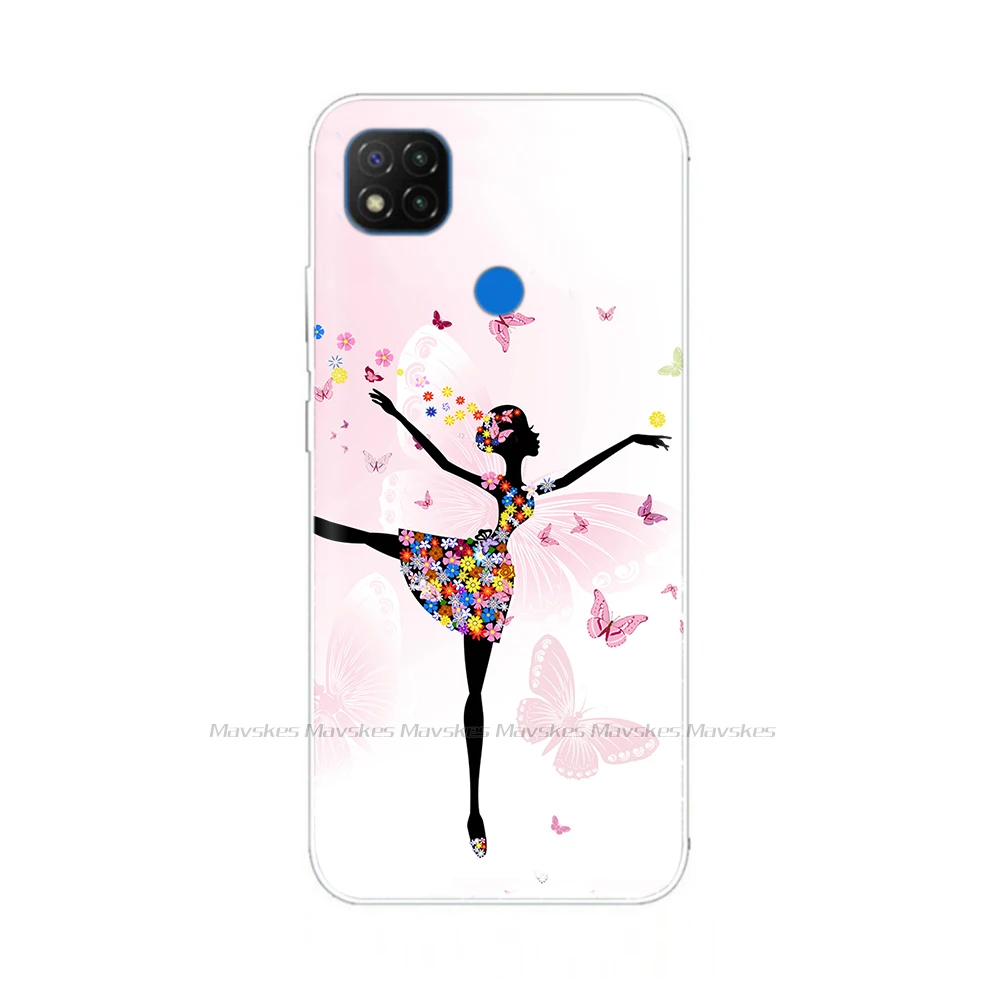 case for xiaomi For Xiaomi Redmi 9C NFC Case Soft TPU Silicon Phone Back Cover for Redmi 9C Case redmi9c 9 C Printed Etui Bumper Fundas Coque xiaomi leather case chain Cases For Xiaomi