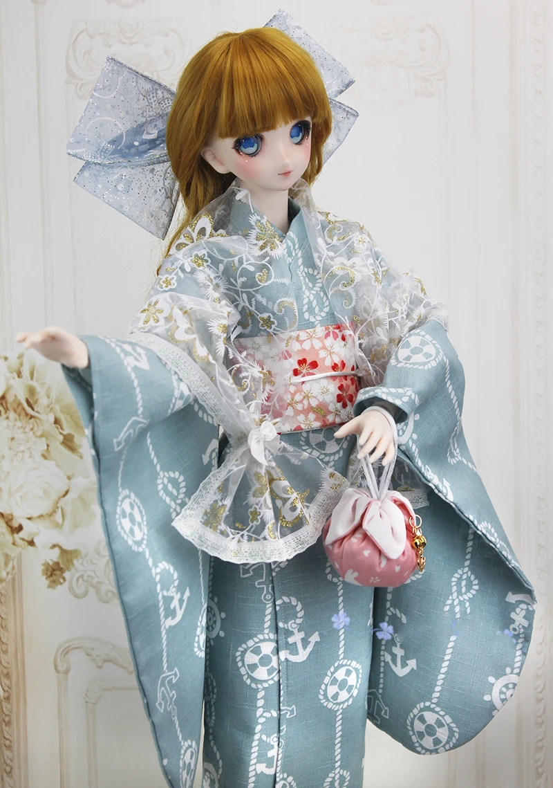 1/3 1/4 BJD SD кукольная Ткань Кимоно для 1/3 1/4 1/6 тонкий bjd кукла полотняное кимоно
