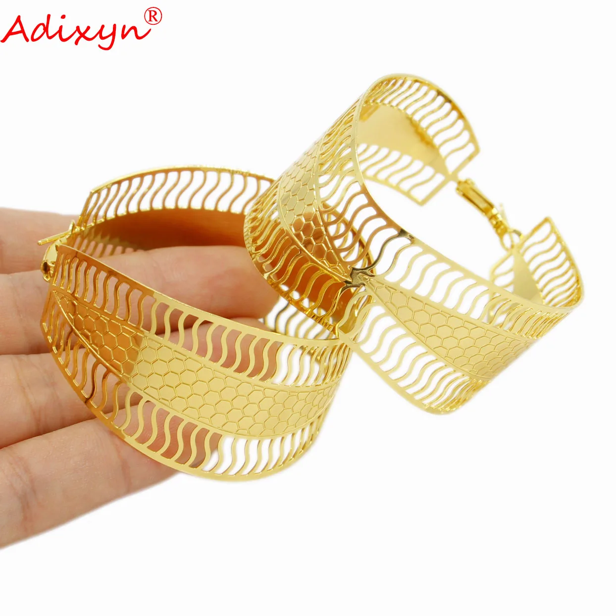 Adixyn African Hoop Earrings for Women Gold Color/copper Earrings Ethiopian Arab Middle East Jewelry Gifts N06212