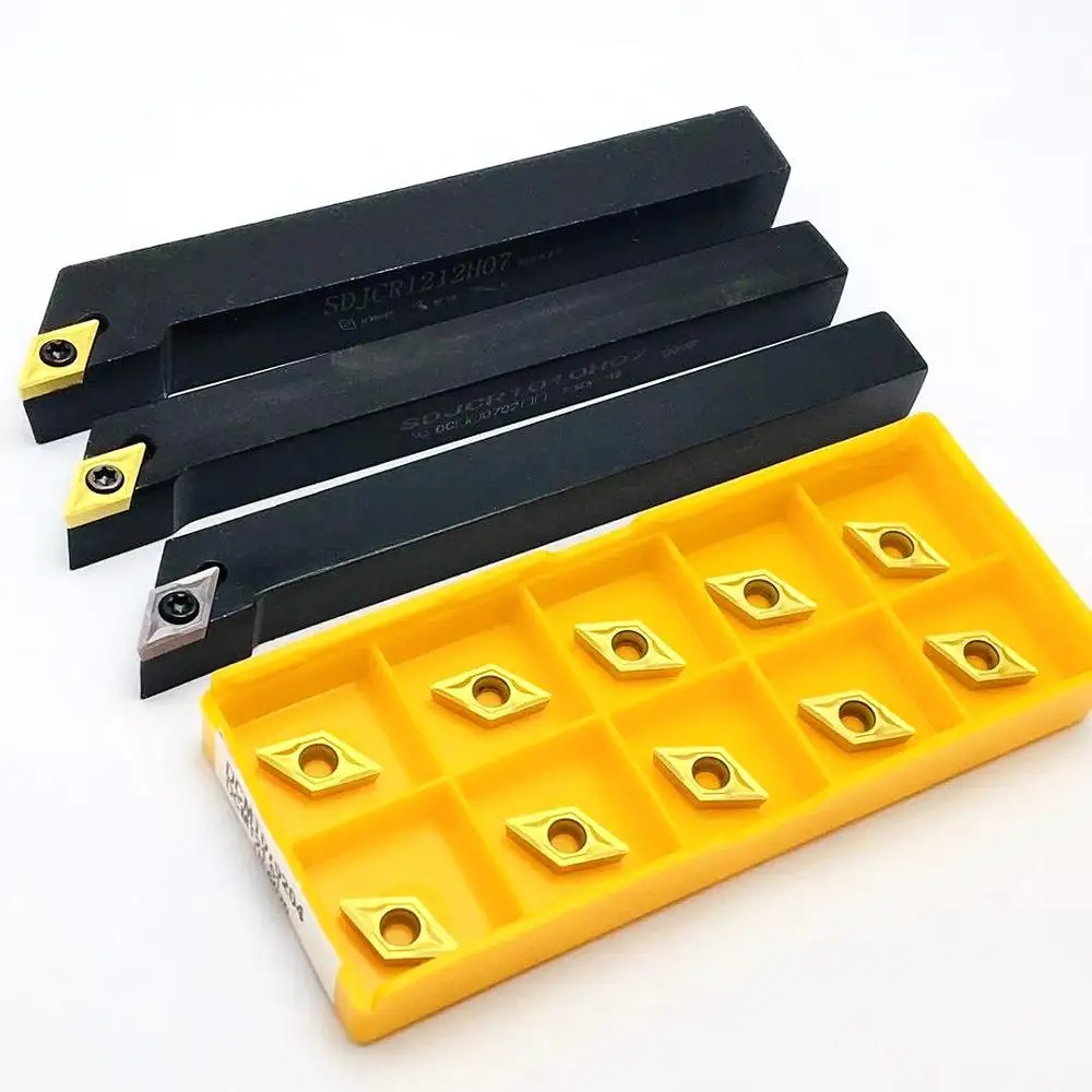 SDJCR1010H07 sdjcr12h07 SDJCR1616H07 SDJCR2020K07, portaherramientas de torneado para DCMT070204, inserto de carburo CNC para torno
