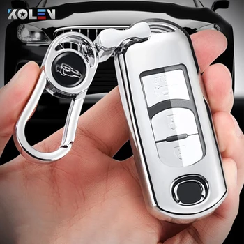 Coperture chiave a distanza del supporto della copertura di caso dell'automobile molle di TPU per Mazda 2 3 5 6 Atenza Axela Demio CX-3 CX-5 CX5 CX7 CX-9 accessori di Fob