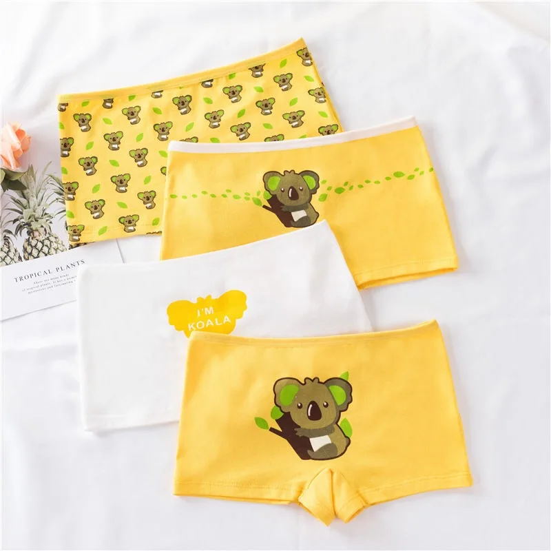 Koala 4 шт./партия трусы для малышей; детское нижнее белье; модные дизайнерские хлопковые трусы для малышей; милые трусы; одежда для детей - Цвет: Koala