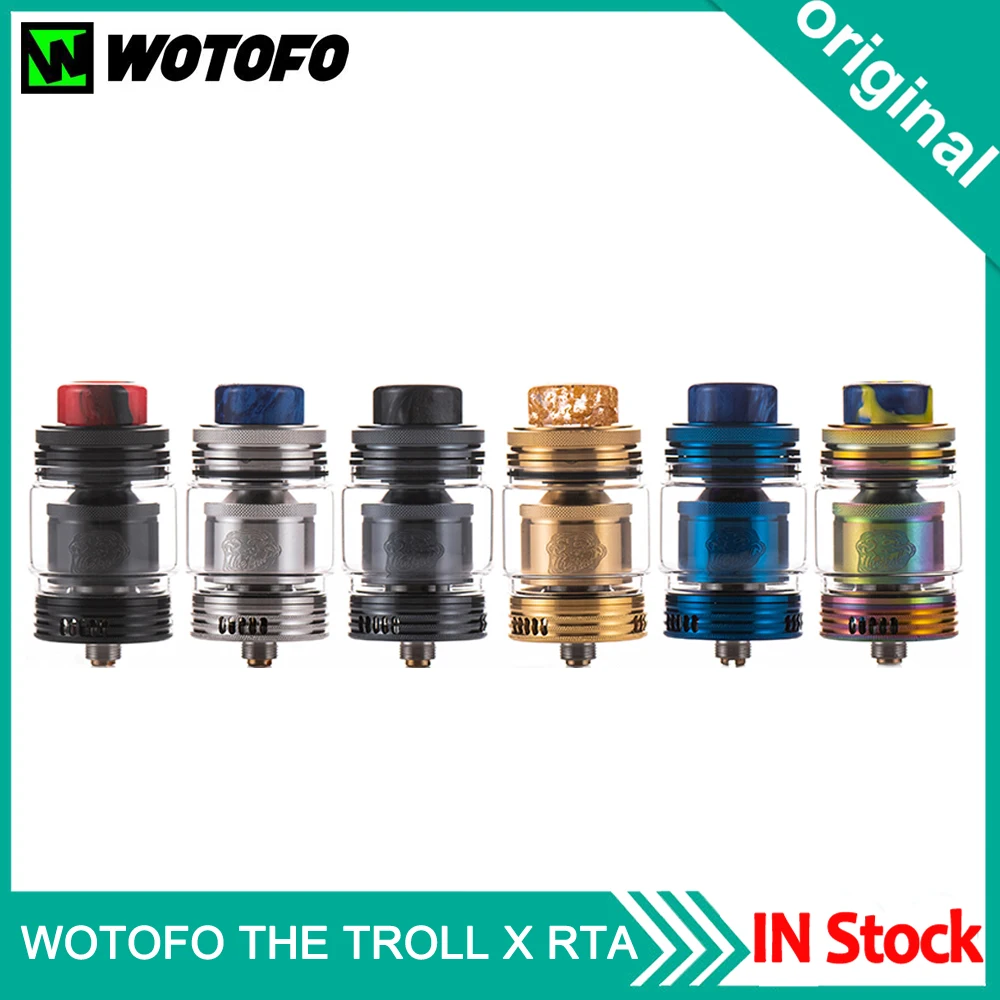 

Original WOTOFO THE TROLL X RTA Tank 24MM Bottom Airflow Single/Dual Coil VS Wotofo Profile