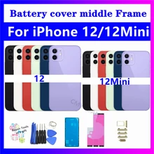 

New Housing For iPhone 12 12Mini Battery Back Cover / Middle Chassis Frame / SIM Tray / Side Key Parts
