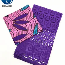 BEAUTIFICAL принты Анкара 3 ярдов Африканский воск+ 2,5 ярдов хлопок сухие шнурки Африканский хлопок набор тканей ML8WR117-135