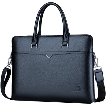 

YUESKANGAROO New Luxury Men's Briefcase Satchel Bags For Men Business Laptop Handbag PU Leather Shoulder Bag Male Travel Bags