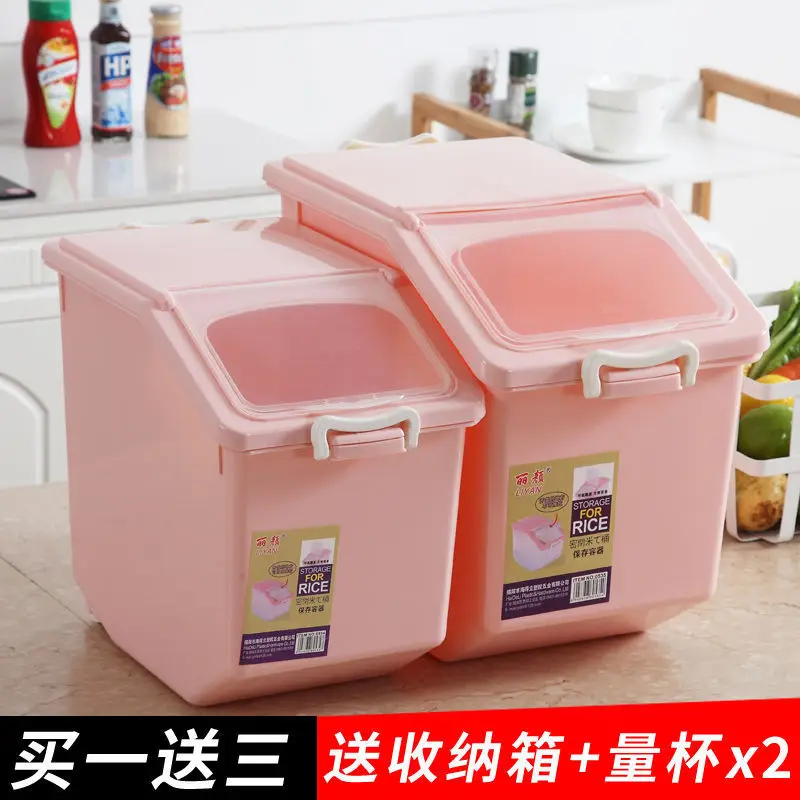 

Kitchen Sealed Rice Bucket 15.5 Kg25kg-Flour Storage Bucket 10kg Moisture-Proof Pest Control Rice Jar Storage
