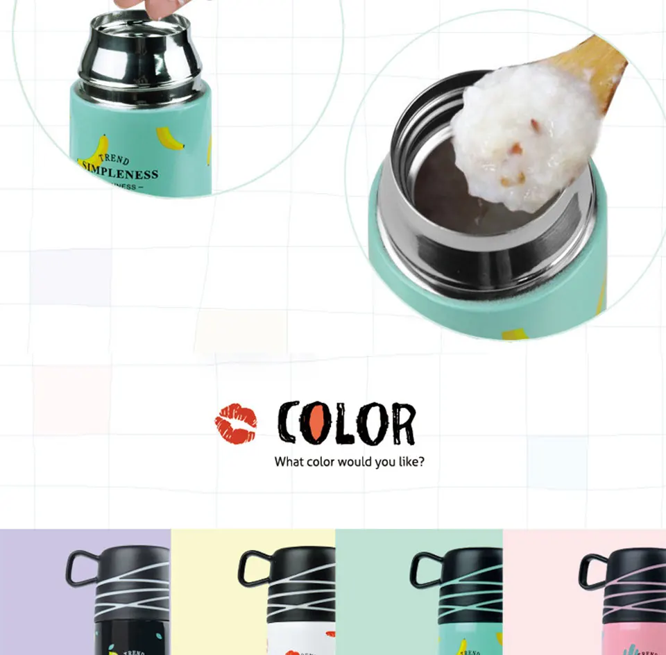 350ml Stainless Steel Vacuum Flask Portable Thermos Mug Coffee Tea Milk Tour Thermo Bottle Leakproof Insulated Tumbler Thermocup