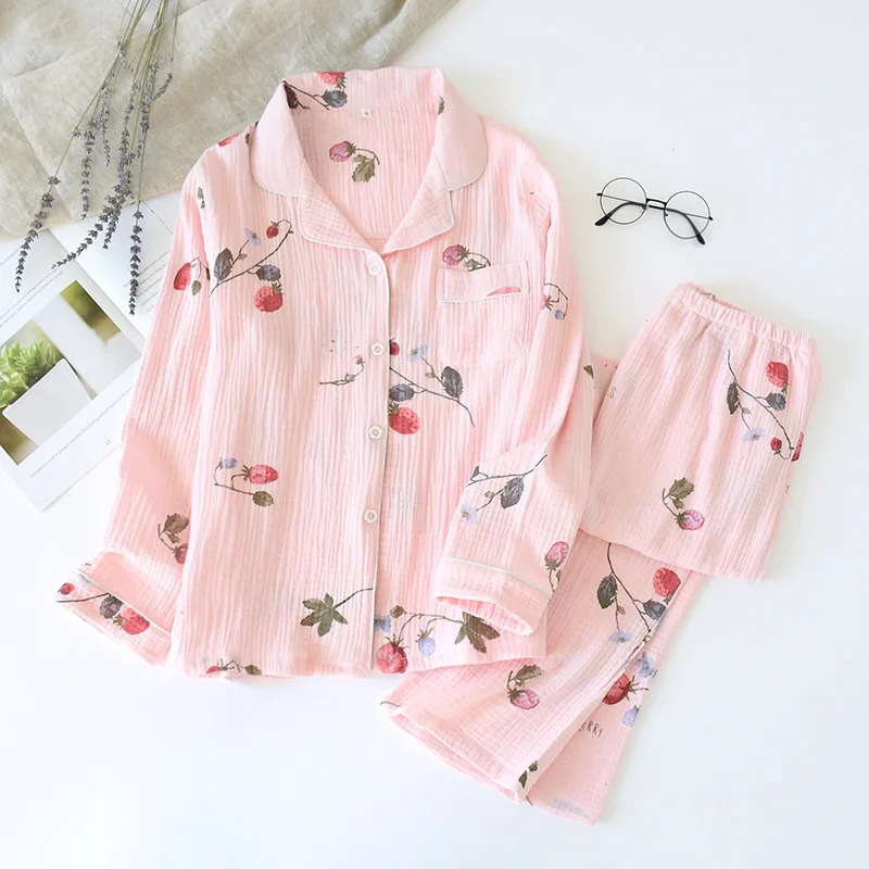 pink Fdfklak, 2 предмета, пижама для женщин, пижама, Хлопковая пижама для девочки, женский ночной костюм, новинка года, весна-осень, пижама с длинным рукавом - Цвет: pink