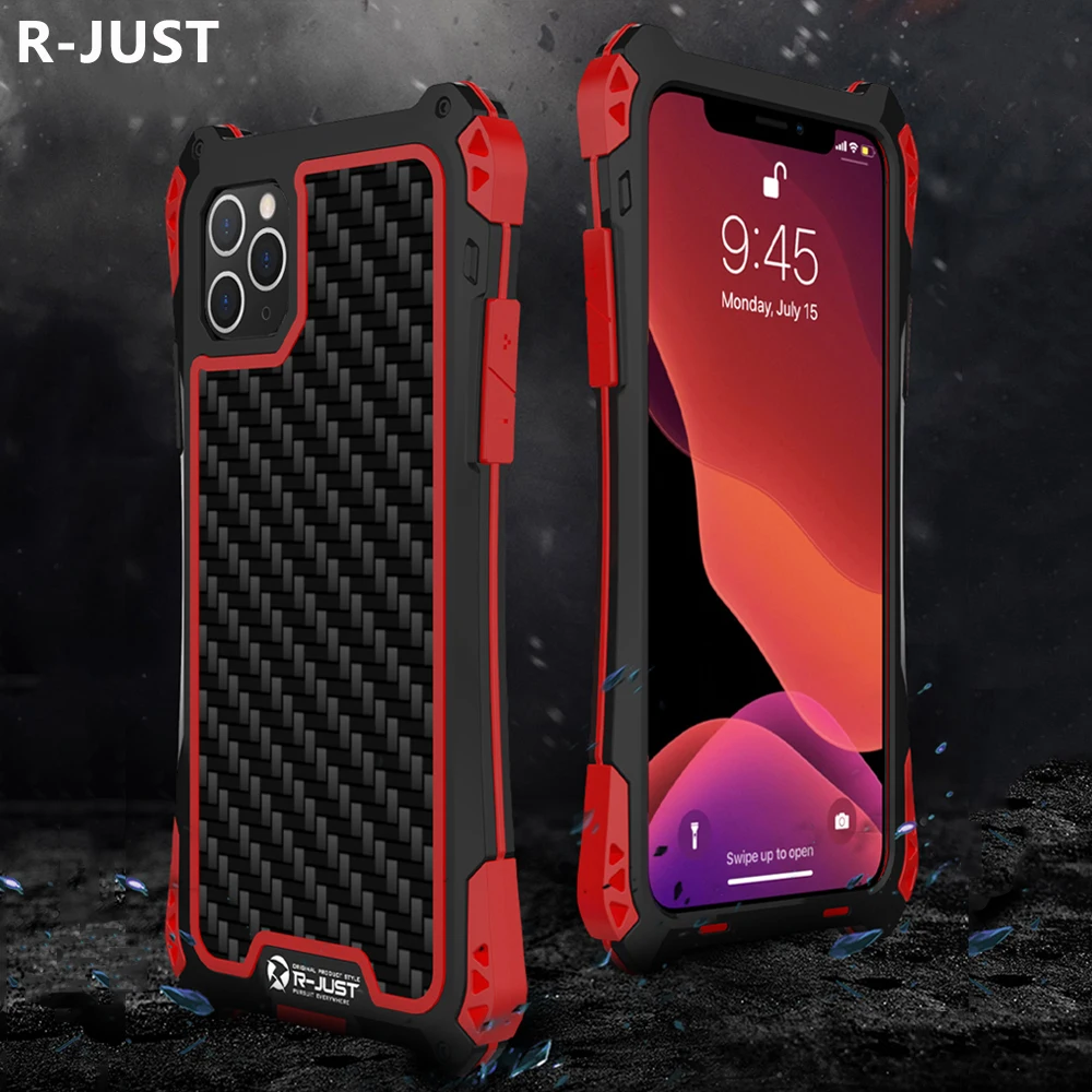 Для Iphone 11 Pro максимальный чехол Роскошный Жесткий металлический ТПУ силиконовый гибридный противоударный Броня задняя крышка чехол для телефона Iphone 11 Capa