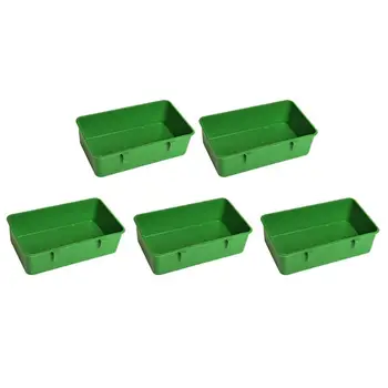 

5Pcs Caged Bird Bath Cage Bird Bath Covered Mulitifunctional Feeder for Small Brids Canary Budgies Parrot(Green)