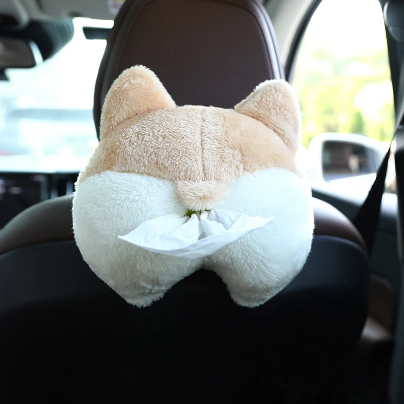 Cute Hanging Car Tissue Box Creative Car Interior Decor With - Temu