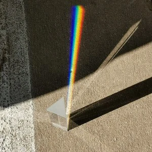 30x30x100mm Triangular Prism BK7 Optical Prisms Glass Physics Teaching Refracted Light Spectrum Rainbow Science Experiment Toys