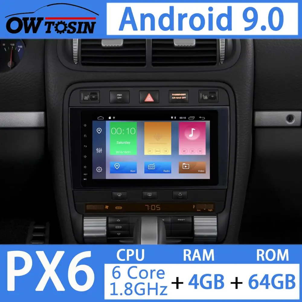 Discount 8" Android 9.0 PX6 4GB RAM+64GB ROM For Porsche Cayenne 2002-2009 Car Multimedia Player Radio Stereo GPS Navigation DSP CarPlay 0