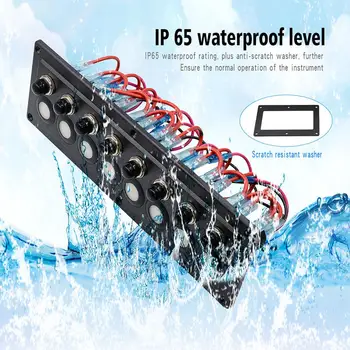 

Car Boat 12V-24V ON-OFF Toggle Switch LED Touch Screen Panel 8 Number Of Switches For Car Boat Marine RV Yachts Motorhomes Buses