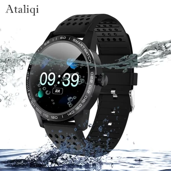 

Ataliqi Smart watch Men IP68 Waterproof Blood pressure Heart Rate Fitness Tracker Bluetooth Sport SmartWatch For Android IOS