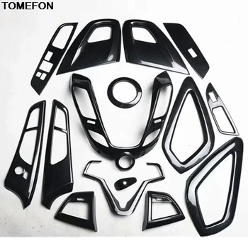 

TOMEFON For Hyundai Veloster 2011-2016 ABS Carbon Fiber Handle Panel Gear Shift AC Vent Door Window Switch Botton Interior Trim