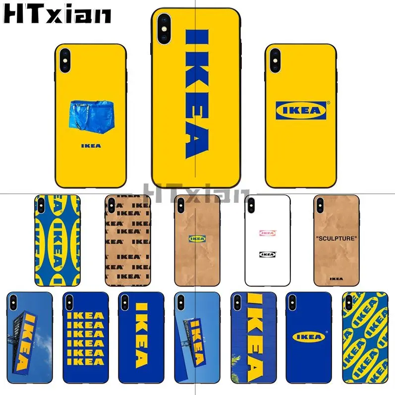 HTxian IKEA TPU Soft Silicone Phone Case Cover for iPhone 11 pro XS MAX 8 7 6 6S Plus X 5 5S SE XR SE2020 | Мобильные телефоны и