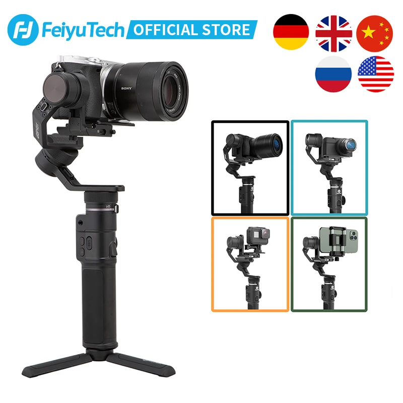 FeiyuTech Feiyu G6 Max 3-Axis Handle Splash proof Gimbal Stabilizer for Mirrorless Pocket Sony Camera GoPro Hero 8 7 6