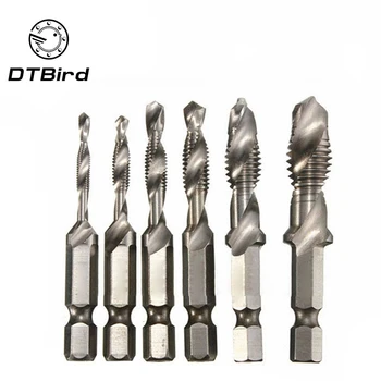 

Six-piece metric combination compact portable M3-M10 hexagonal handle drill tapping tap with chamfer integrated composite wire