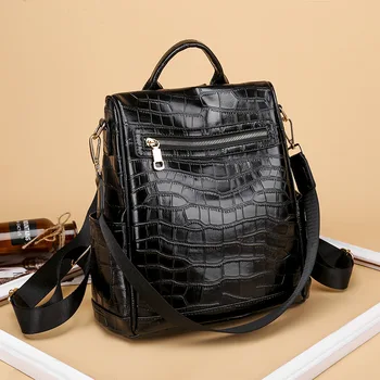 

Travel New Backpack Large Shoulder She Used a Skin Capacity Soft Western Style across More Backpack Fashion
