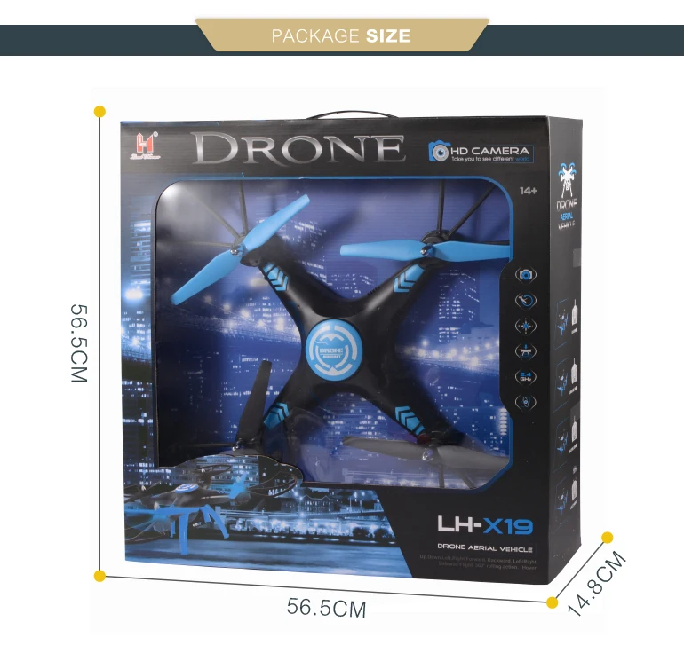Lh-x19wf большой воздушный Квадрокоптер для фотографий WiFi Дрон для аэрофотосъемки передача изображения высокой четкости